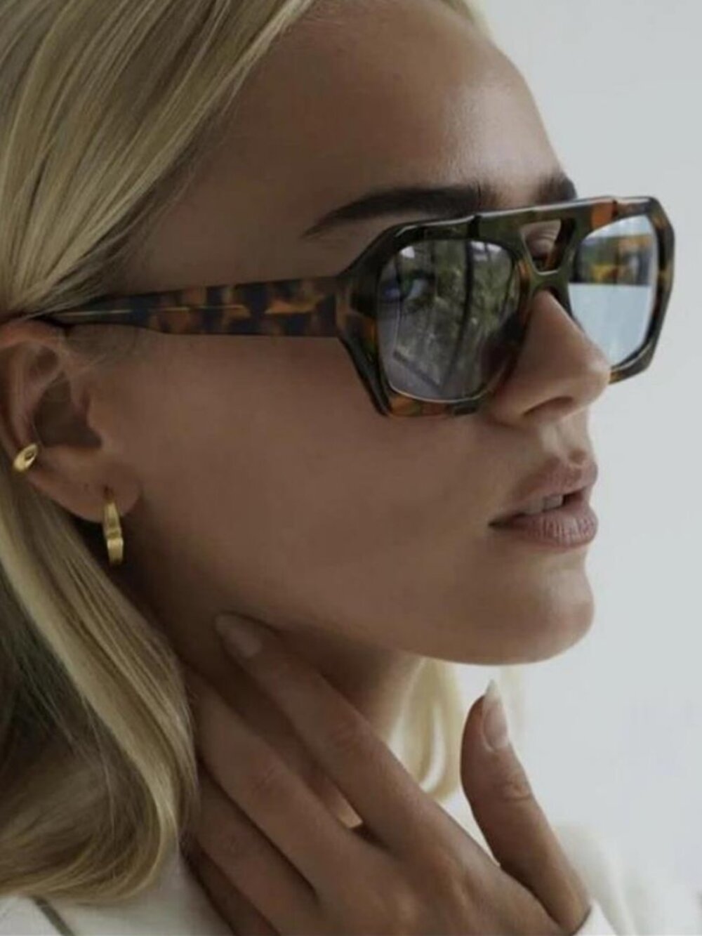 Retro Double Bridge Sun Glasses